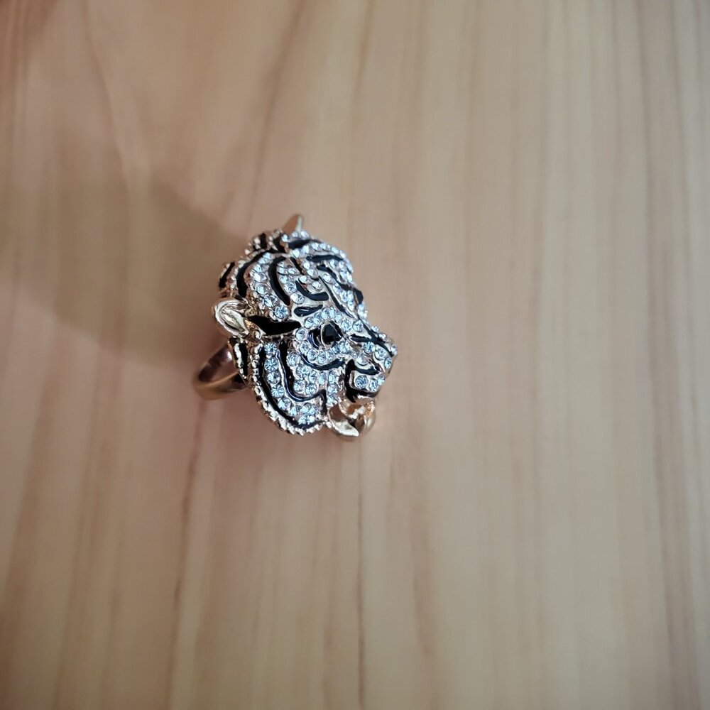 Tiger Ring - Cocktail Ring - Statement Ring - image 2